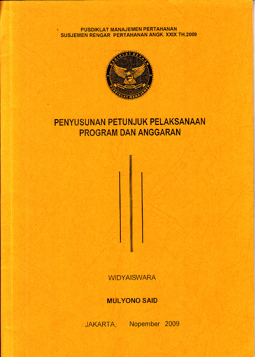 PENYUSUNAN PETUNJUK PELAKSANAAN PROGRAM DAN ANGGARAN