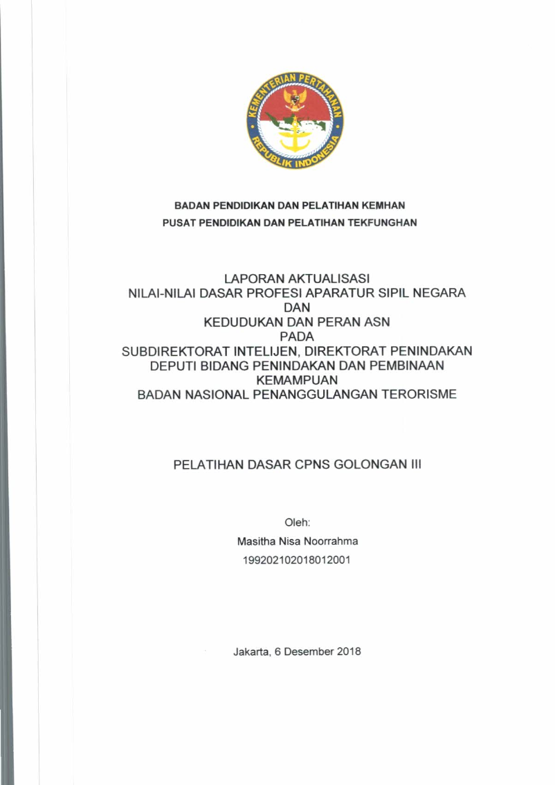 SUBDIREKTORAT INTELIJEN, DIREKTORAT PENINDAKAN DEPUTI BIDANG PENINDAKAN DAN PEMBINAAN KEMAMPUAN BADAN NASIONAL PENANGGULANGAN TERORISME