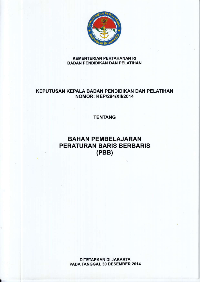 BAHAN PEMBELAJARAN PERATURAN BARIS BERBARIS