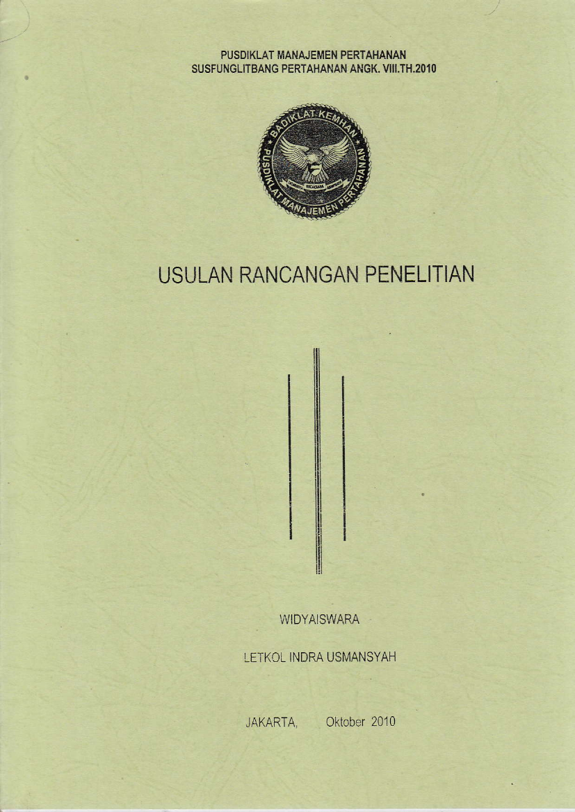 USULAN RANCANGAN PENELITIAN