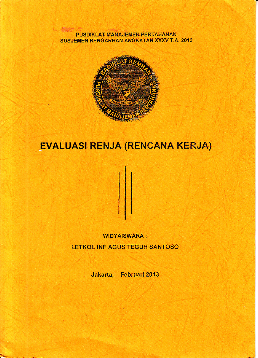 EVALUASI RENJA ( RENCANA KERJA)
