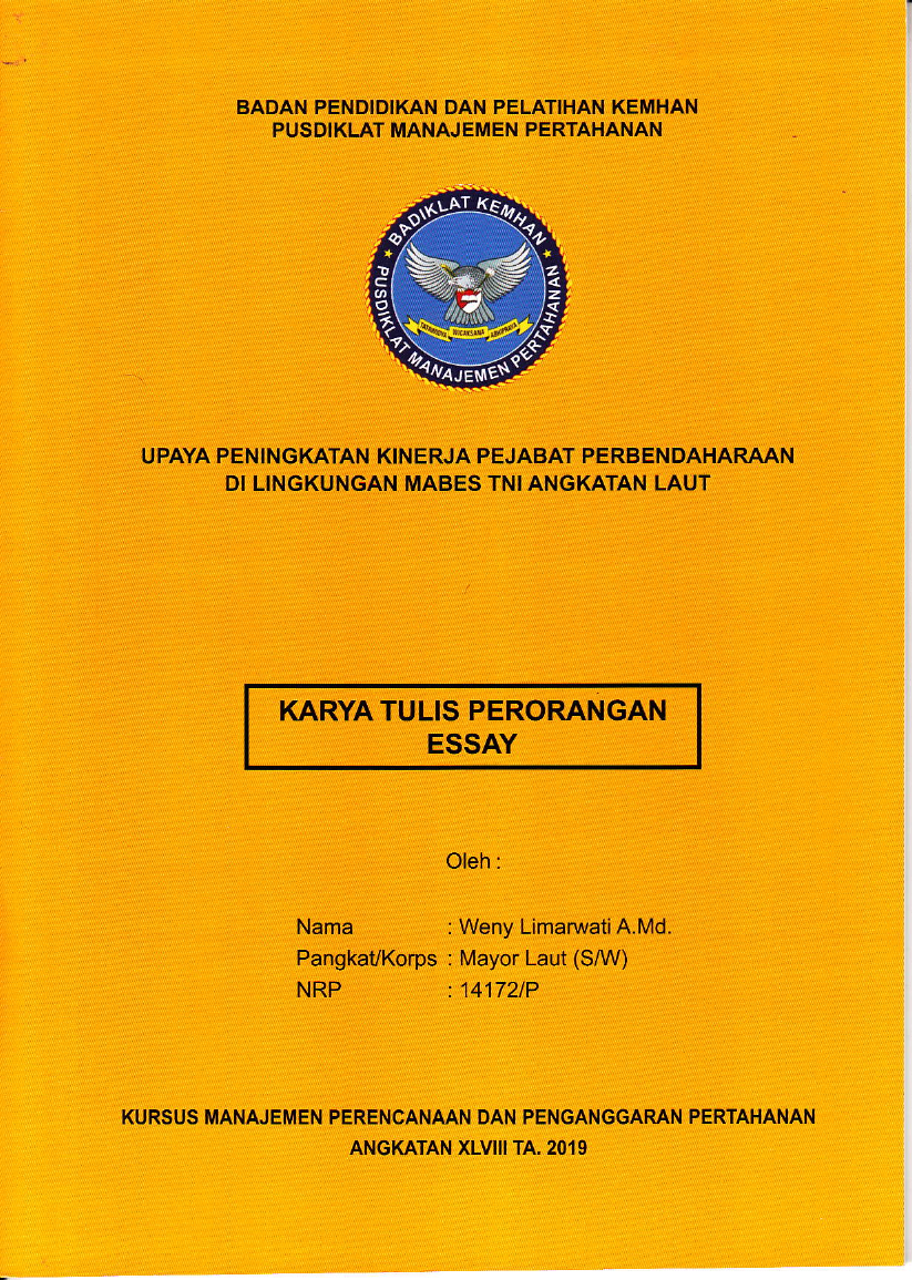UPAYA PENINGKATAN KINERJA PEJABAT PERBENDAHARAAN DI LINGKUNGAN MABES TNI ANGKATAN LAUT