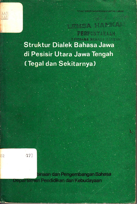 STRUTUR DIALEK BAHASA JAWA DI PESISIR UTARA JAWA TENGAH (TEGAL DAN SEKITARNYA)