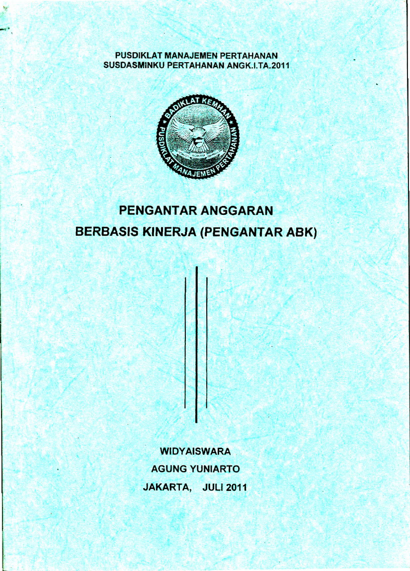 PENGANTAR ANGGARAN BERBASIS KINERJA (PENGANTAR ABK)