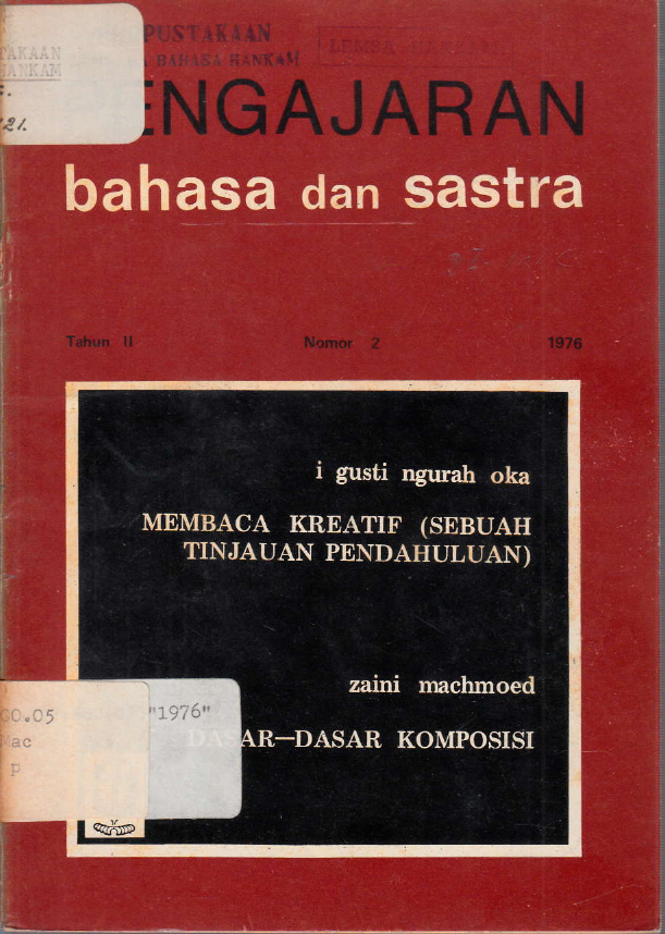 PENGAJARAN BAHASA DAN SASTRA NO. 2 TAHUN II