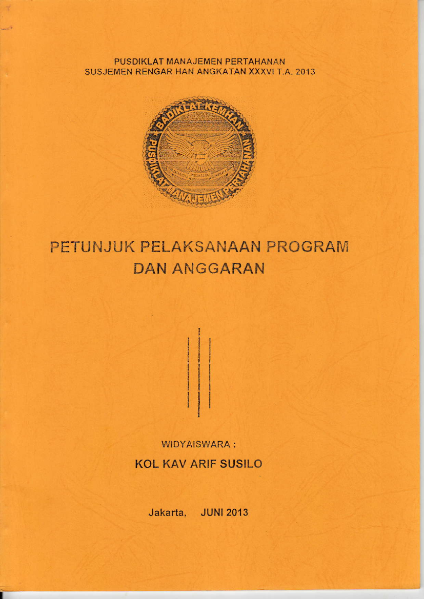 PETUNJUK PELAKSANAAN PROGRAM DAN ANGGARAN