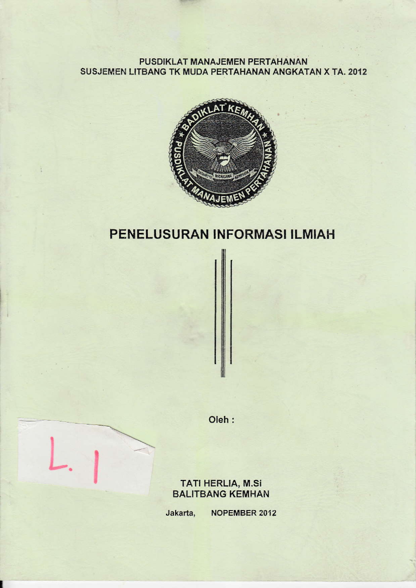 PENELUSURAN INFORMASI ILMIAH
