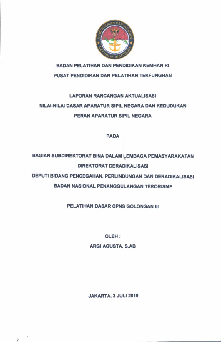 BAGIAN SUBDIREKTORAT BINA DALAM LEMBAGA PEMASYARAKATAN DIREKTORAT DERADIKALISASI DEPUTI BIDANG PENCEGAHAN, PERLINDUNGAN, DAN DERADIKALISASI BADAN NASIONAL PENGANGGULANGAN TERORISME