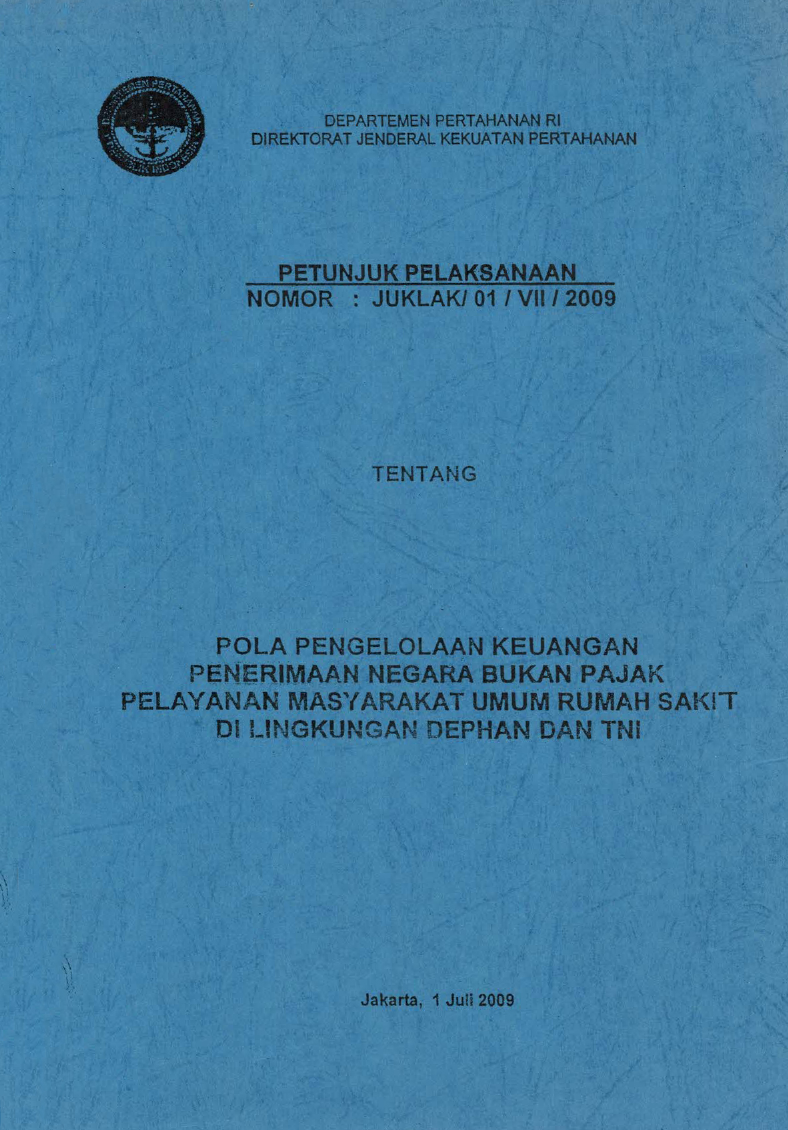 POLA PENGELOLAAN KEUANGAN PENERIMAAN NEGARA BUKAN PAJAK PELAYANAN MASYARAKAT UMUM RUMAH SAKIT