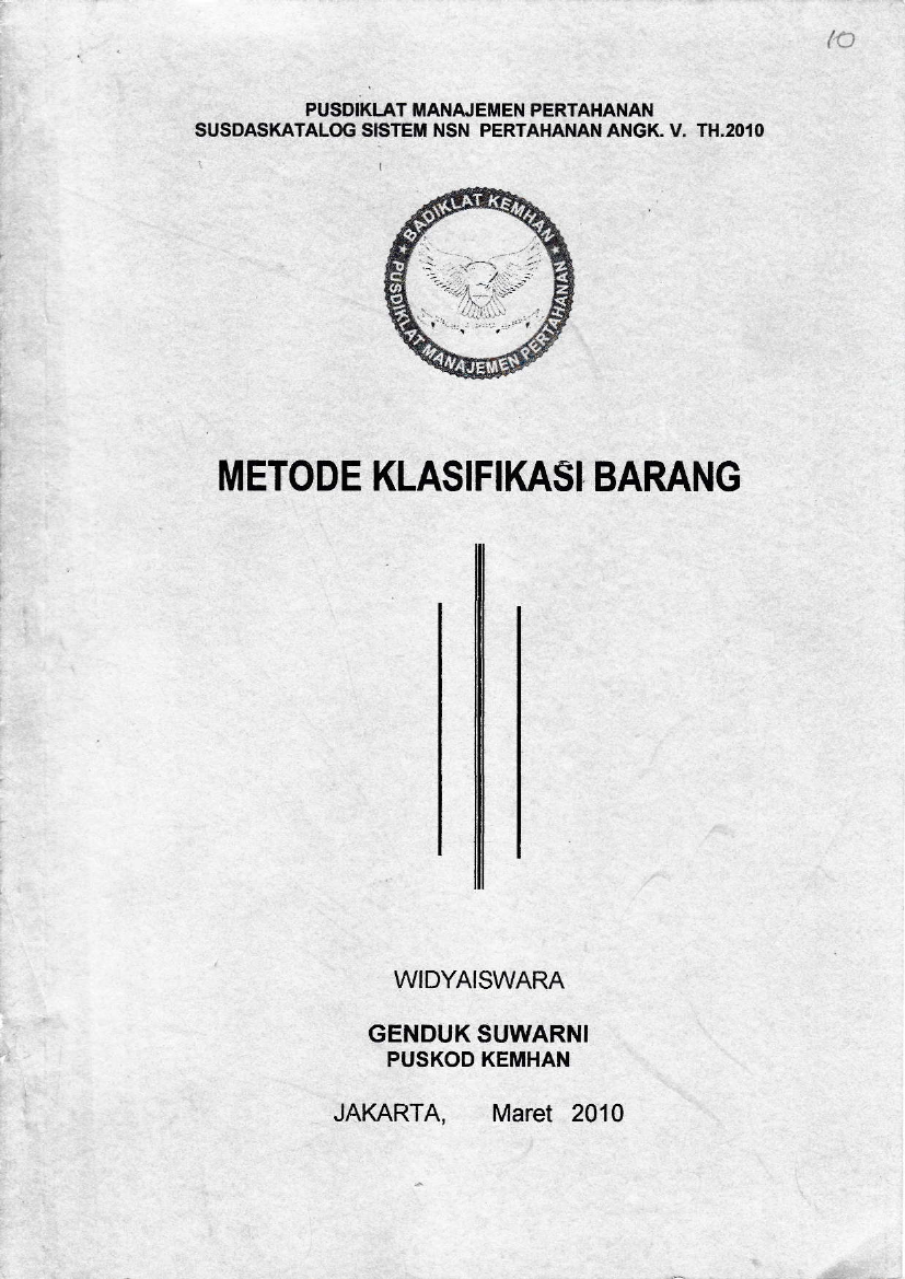 METODE KLARIFIKASI BARANG