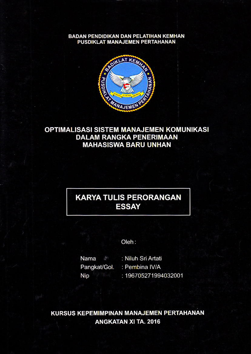 OPTIMALISASI SISTEM MANAJEMEN KOMUNIKASI DALAM RANGKA PENERIMAAN MAHASISWA BARU UNHAN