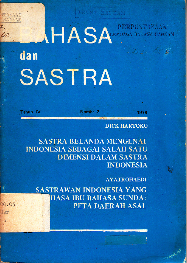 BAHASA DAN SASTRA NOMOR 2 TAHUN IV