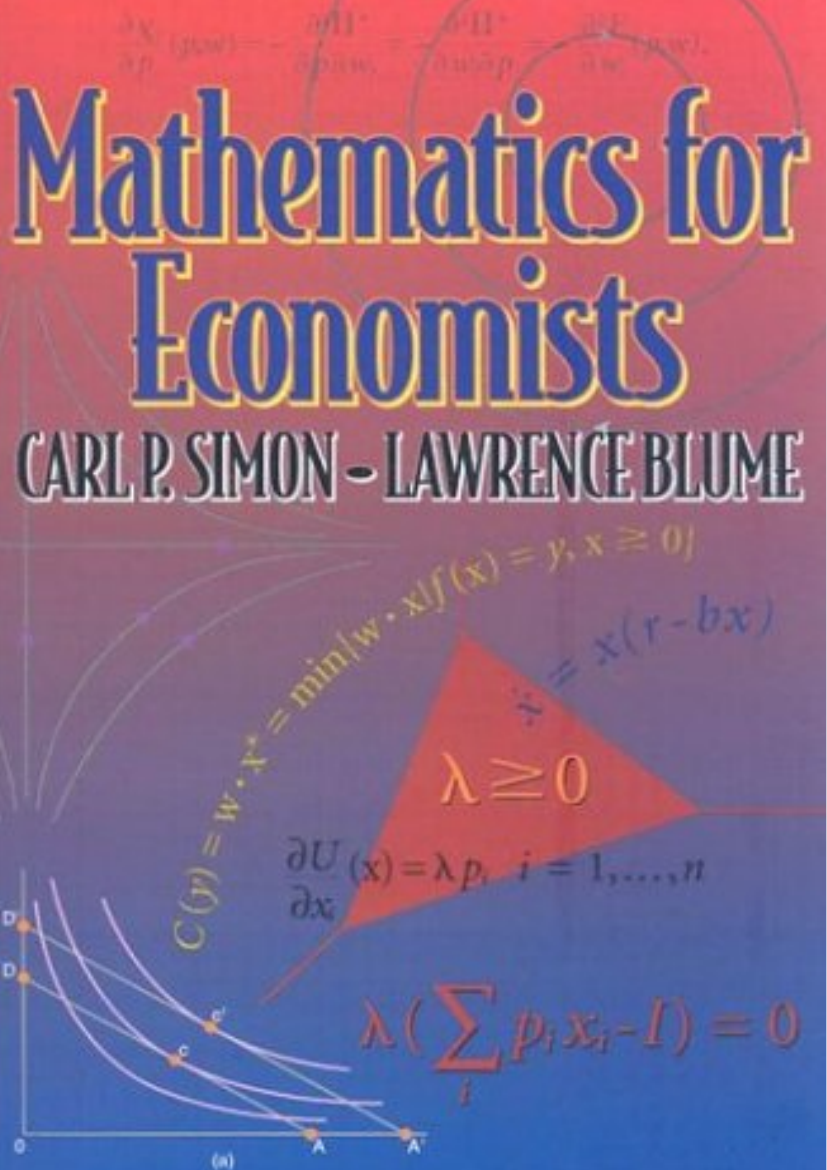 MATHEMATICS FOR ECONOMISTS