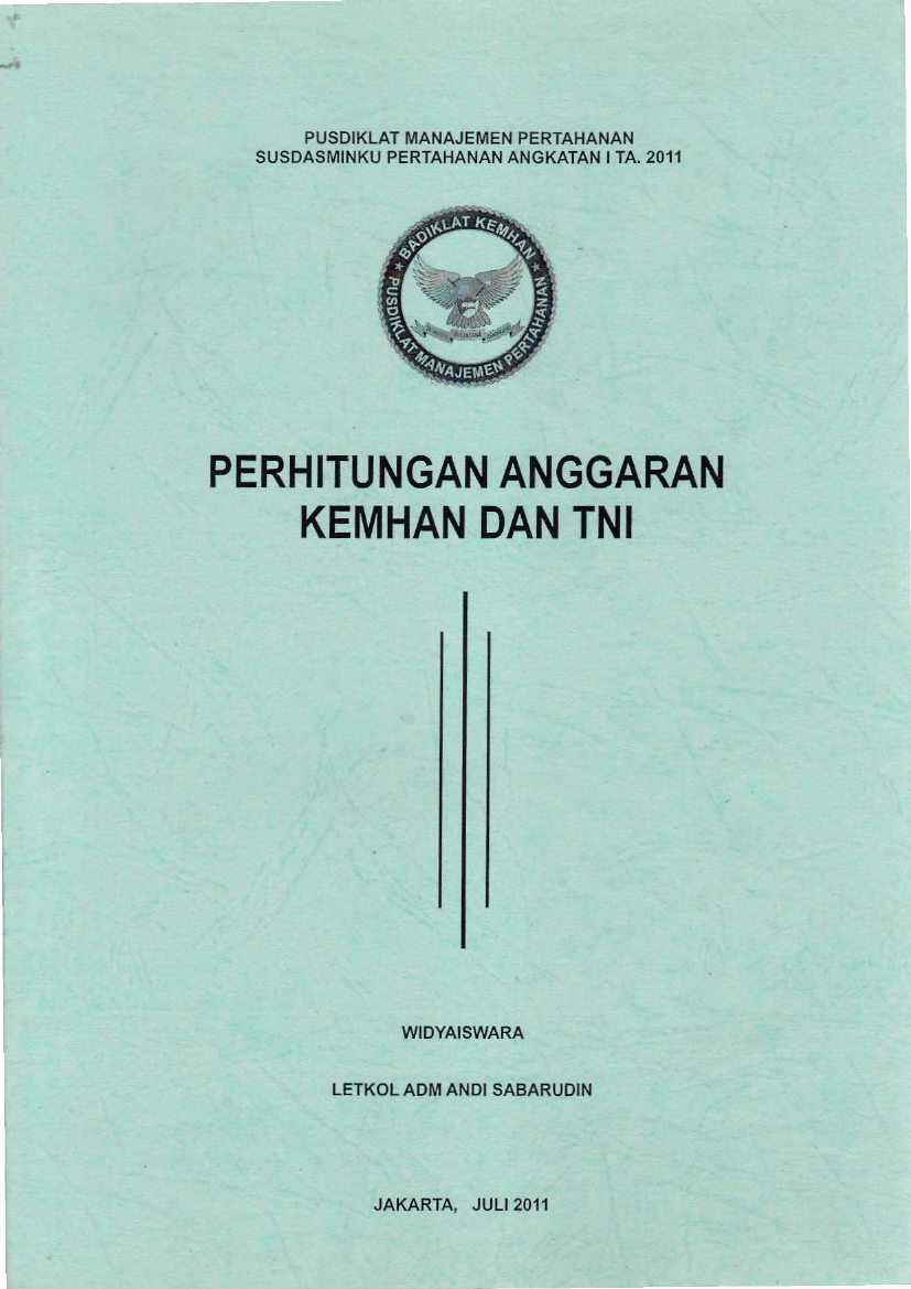 PERHITUNGAN ANGGARAN KEMHAN DAN TNI