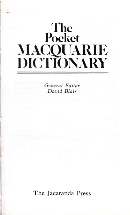 THE POCKET MACQUARIE