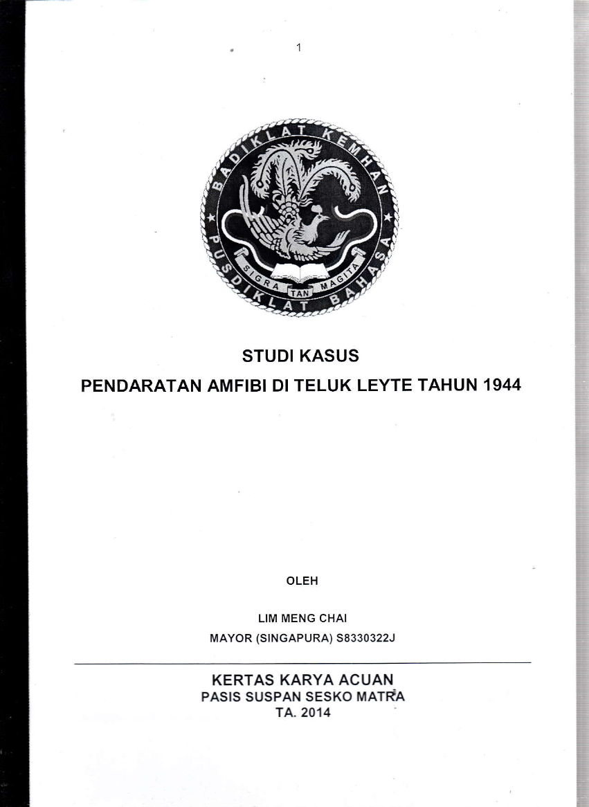 STUDI KASUS PENDAFTARAN AMFIBI DI TELUK LEYTE TAHUN 1944