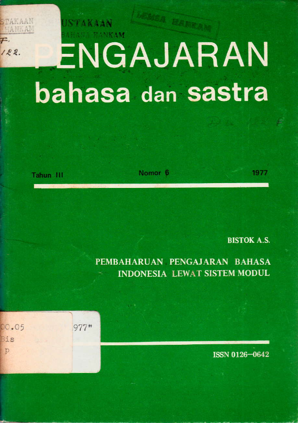 PENGAJARAN BAHASA DAN SASTRA NO. 6 TAHUN III
