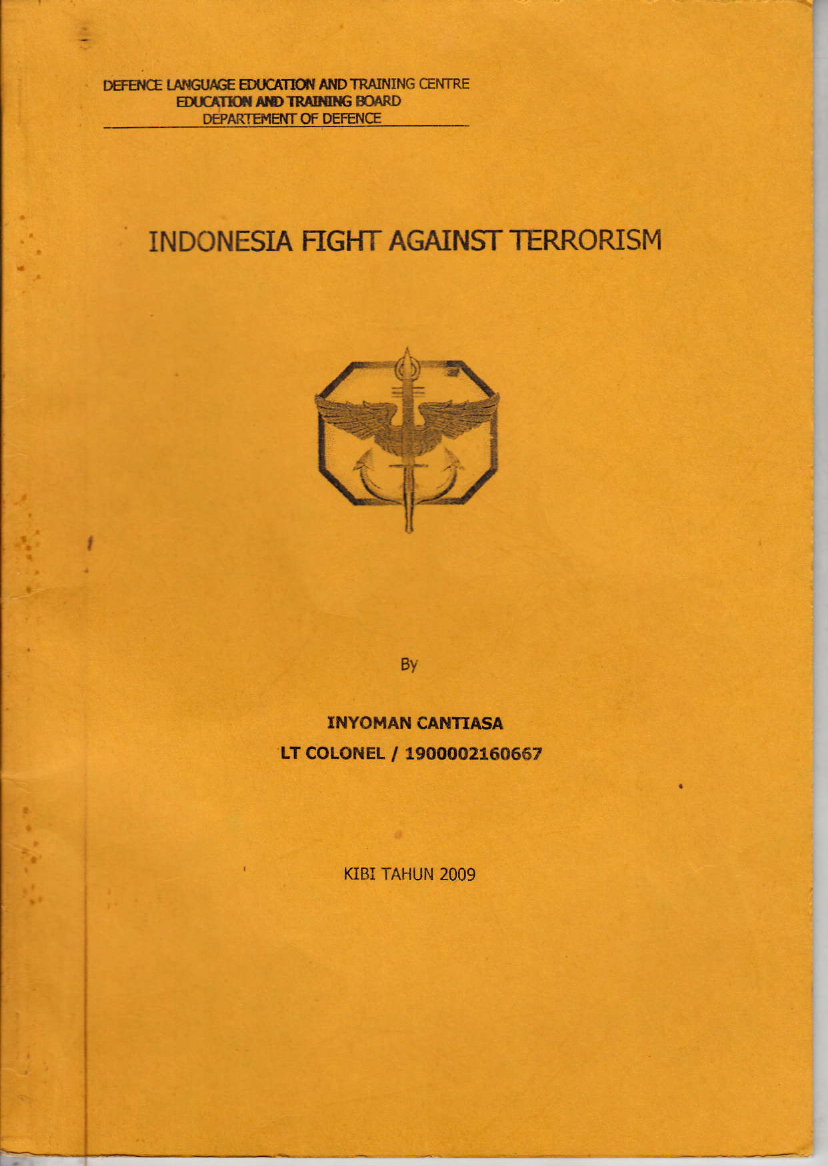 INDONESIA FIGHT AGAINST TERRORISM