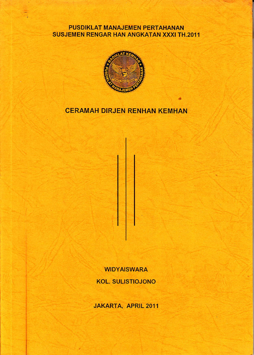 CERAMAH DIRJEN RENHAN KEMHAN