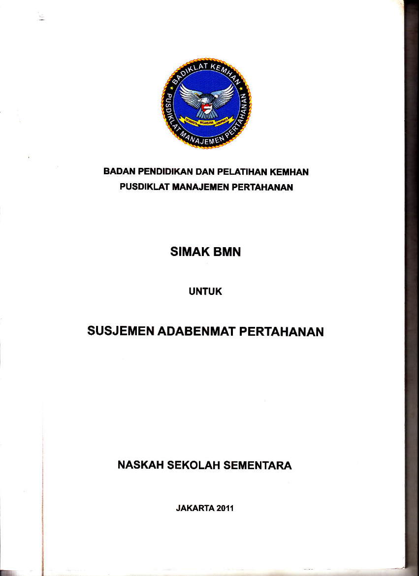 SIMAK BMN UNTUK SUSJEMEN ADABENMAT PERTAHANAN