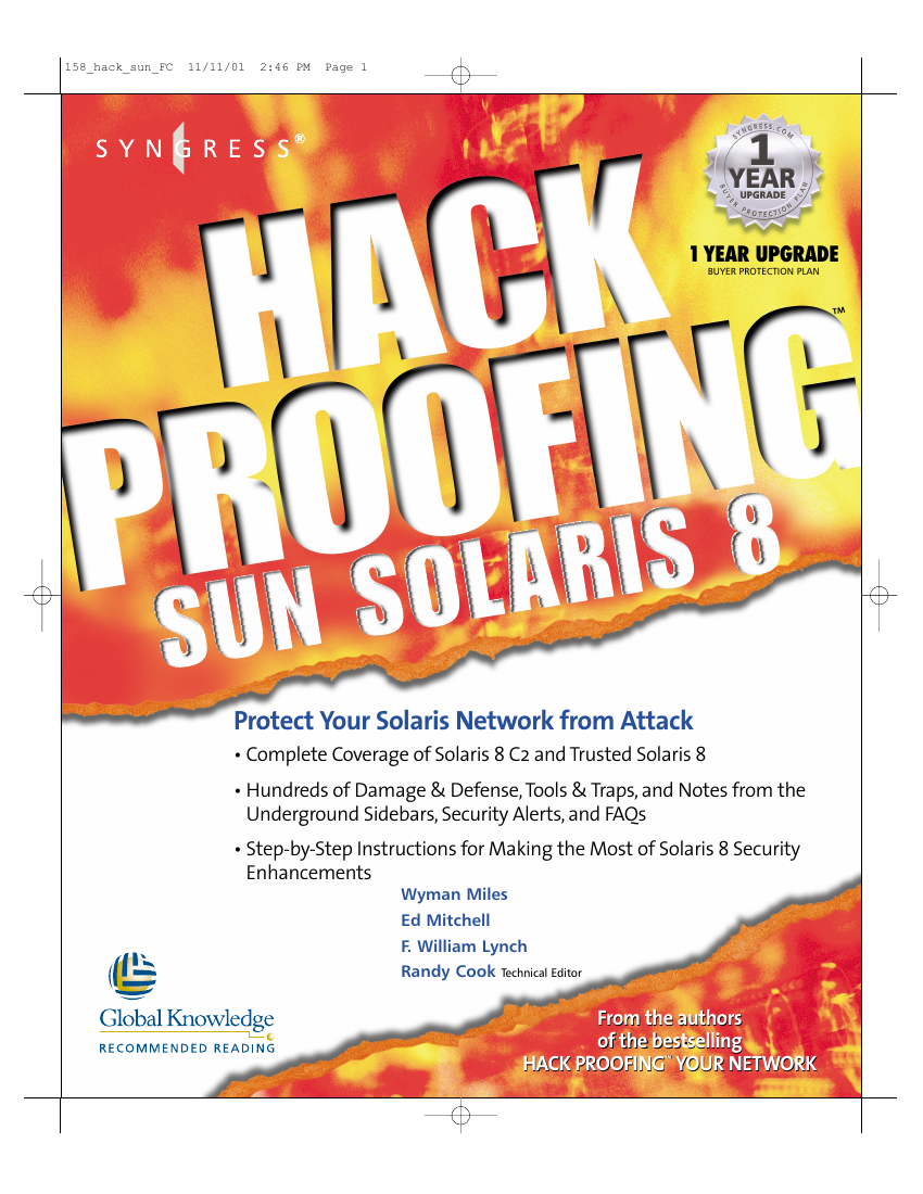 Hack Proofing Sun Solaris 8
