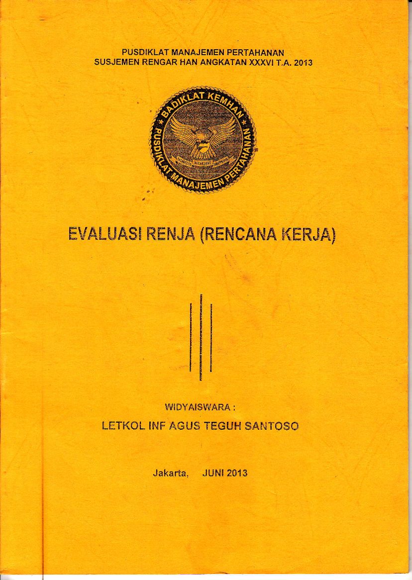 EVALUASI RENJA ( RENCANA KERJA)