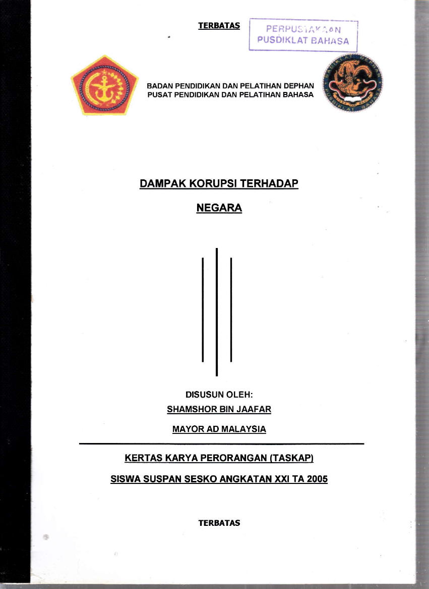 DAMPAK KORUPSI TERHADAP NEGARA