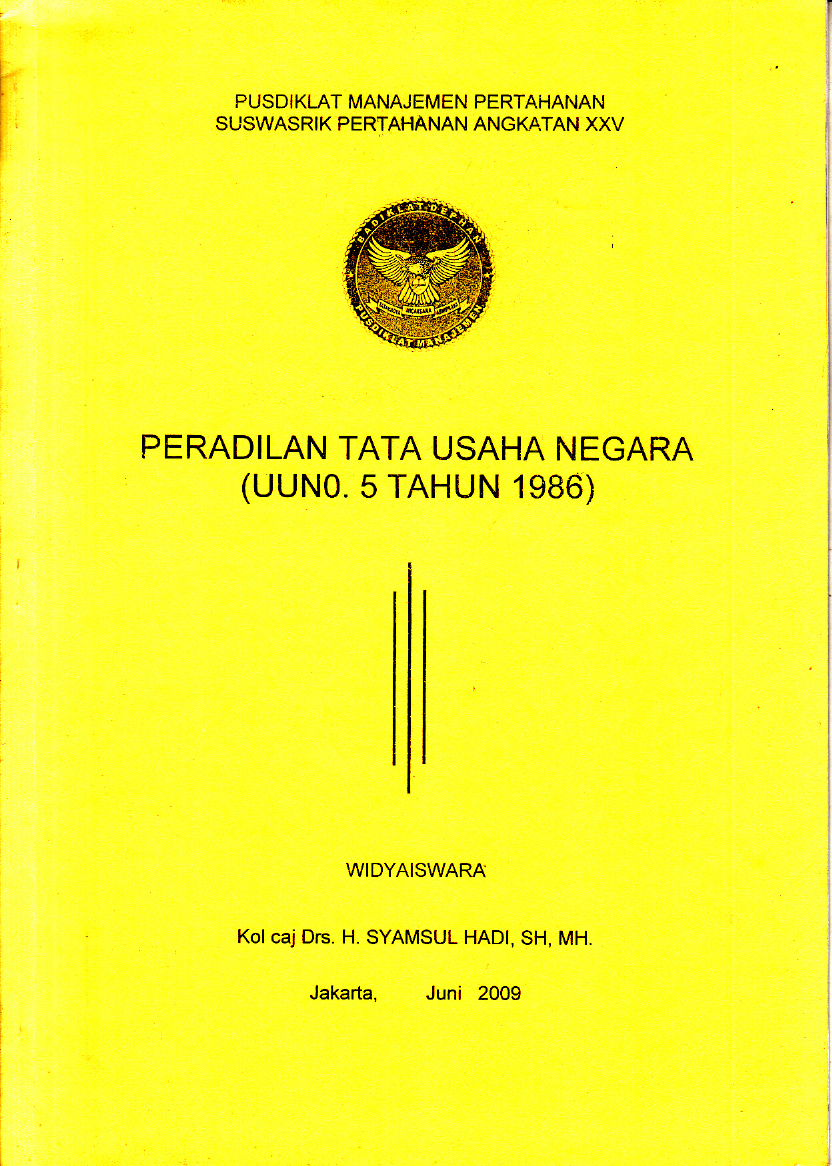 PERADILAN TATA USAHA NEGARA (PTUN)