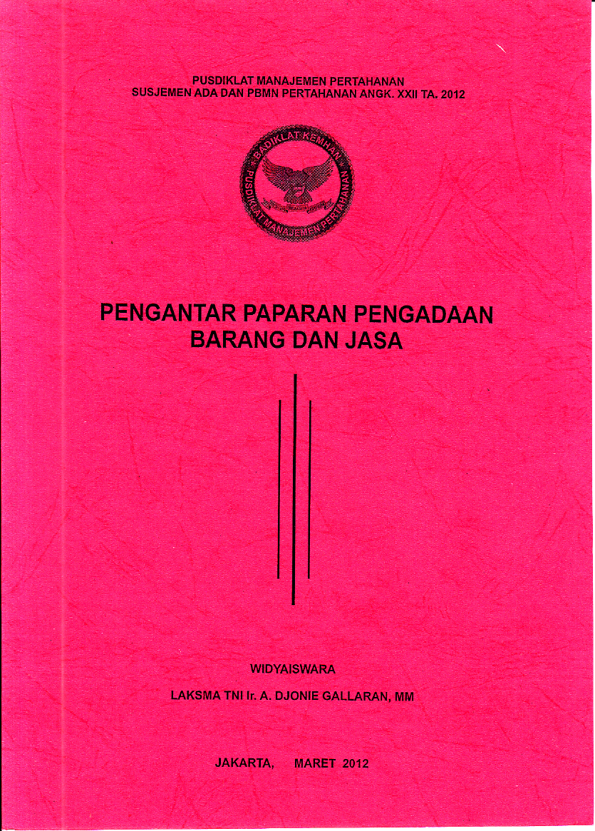 PENGANTAR PAPARAN PENGADAAN BARANG DAN JASA