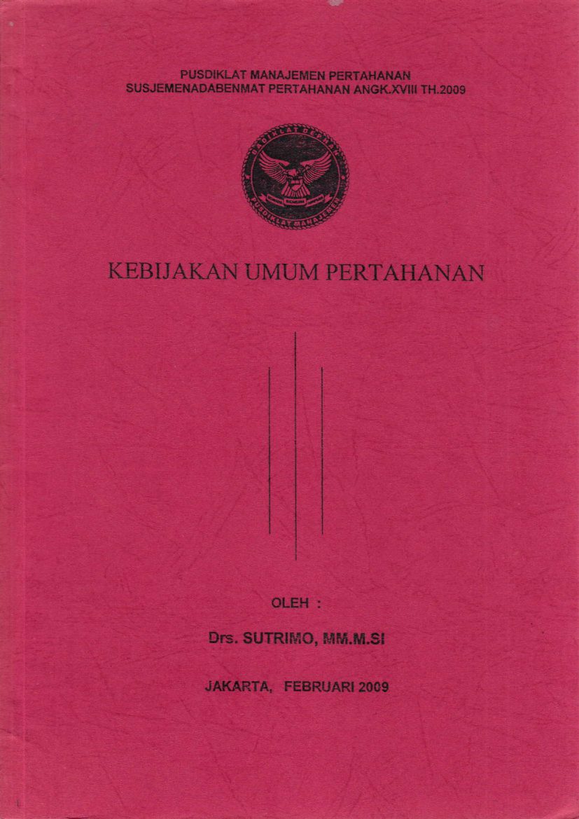 KEBIJAKAN UMUM PERTAHANAN