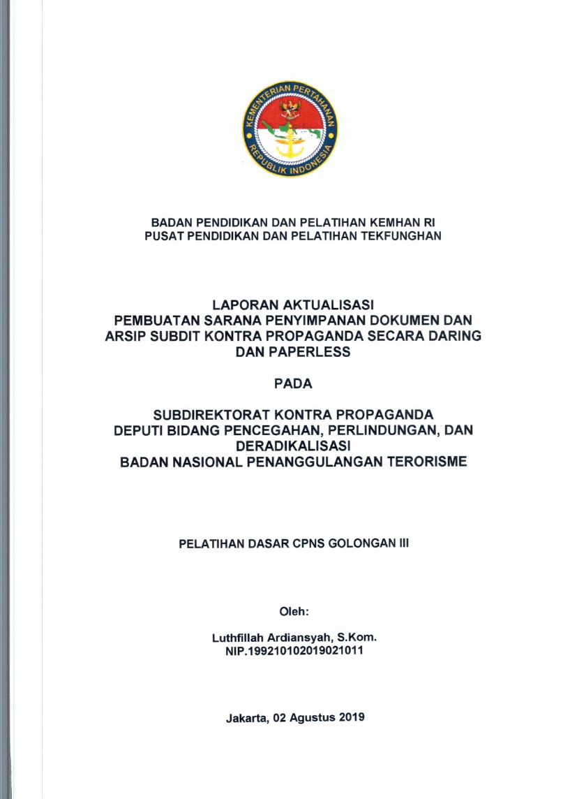 SUB DIREKTORAT KONTRA PROPAGANDA DEPUTI BIDANG PENCEGAHAN, PERLINDUNGAN, DAN DERADIKALISASI BADAN NASIONAL PENANGGULANGAN TERORISME