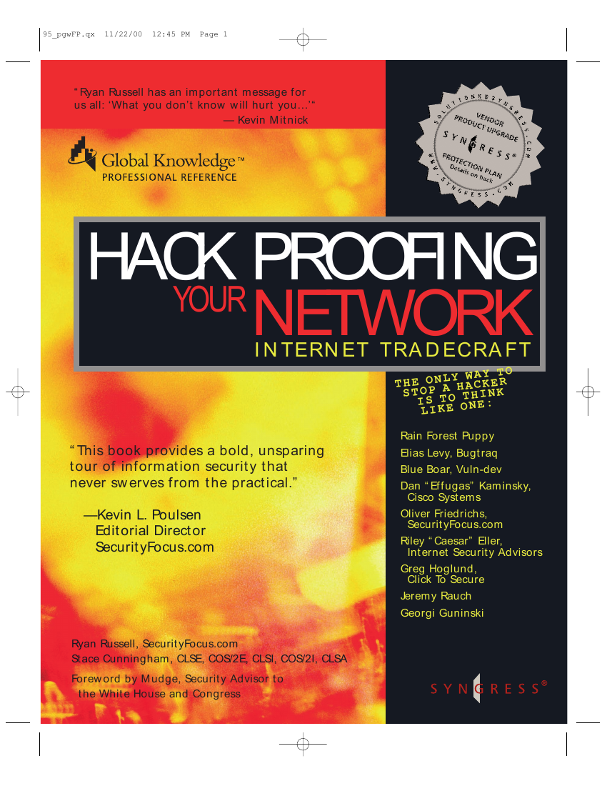 Hack Proofing Your Network - Internet Tradecraft