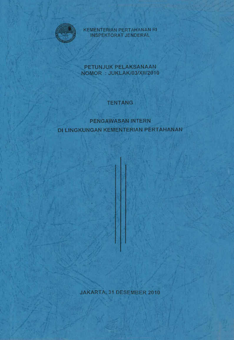 PENGAWASAN INTERN DI LINGKUNGAN KEMENETERIAN PERTAHANAN