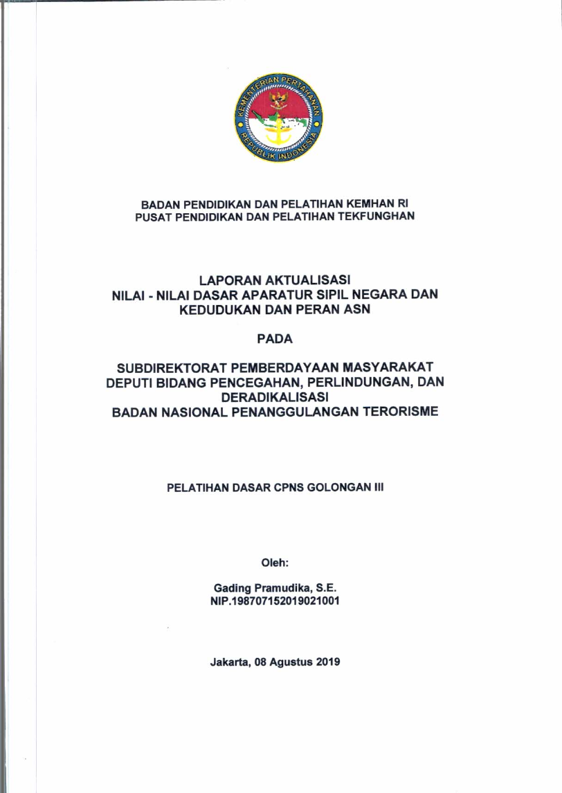 SUBDIREKTORAT PEMBERDAYAAN MASYARAKAT DEPUTI BIDANG PENCEGAHAN, PERLINDUNGAN, DAN DERADIKALISASI BADAN NASIONAL PENANGGULANGAN TERORISME