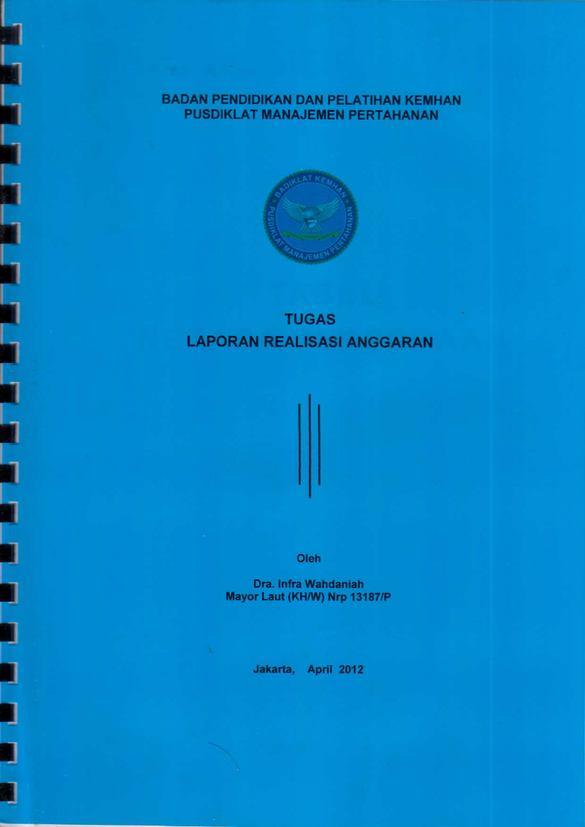 TUGAS MATA KULIADH : LAPORAN REALISASI ANGGARAN