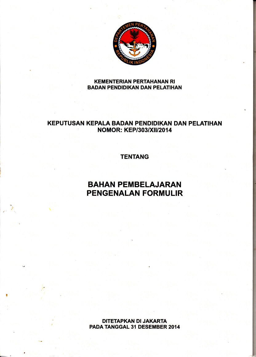 BAHAN PEMBELAJARAN PENGENALAN FORMULIR