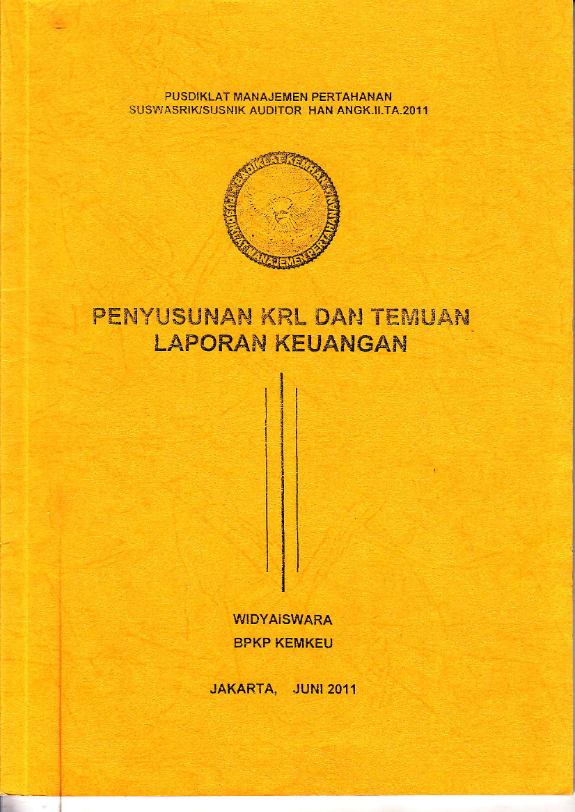 PENYUSUNAN KRL DAN TEMUAN LAPORAN KE UANGAN
