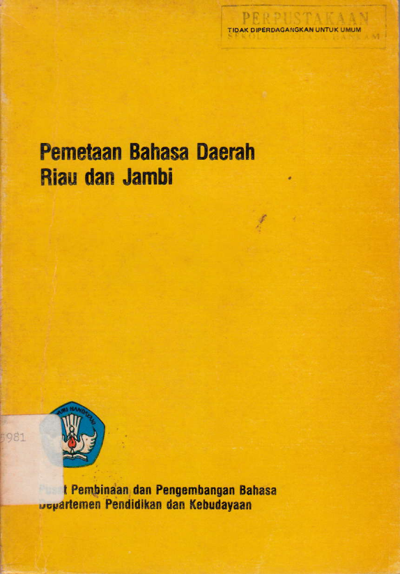 PEMETAAN BAHASA DAERAH RIAU DAN JAMBI