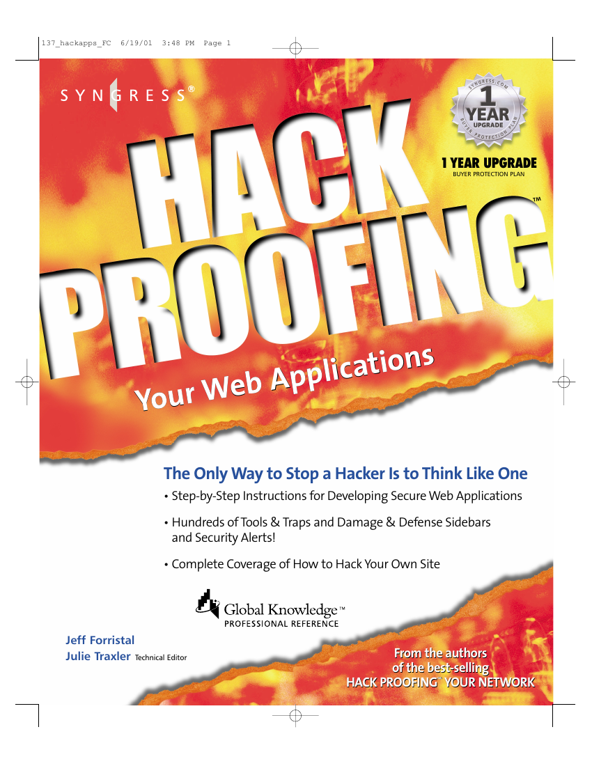Hack Proofing Your Web Applications