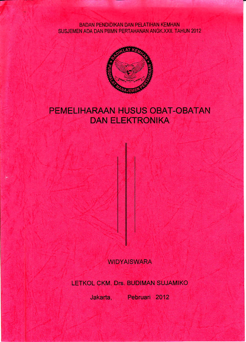 PEMELIHARAAN KHUSUS OBAT-OBATAN DAN ELEKTRONIKA