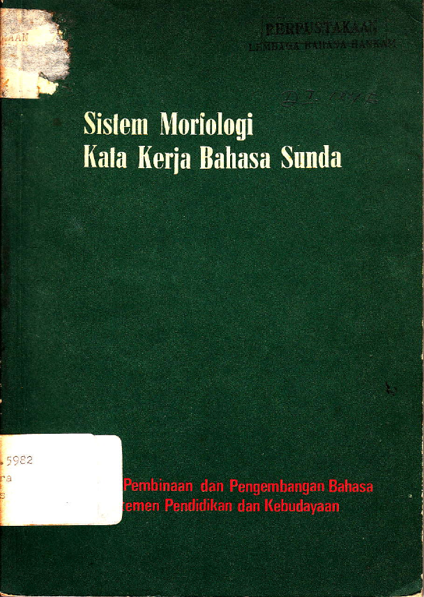 SISTEM MORIOLOGI KATA KERJA BAHASA SUNDA