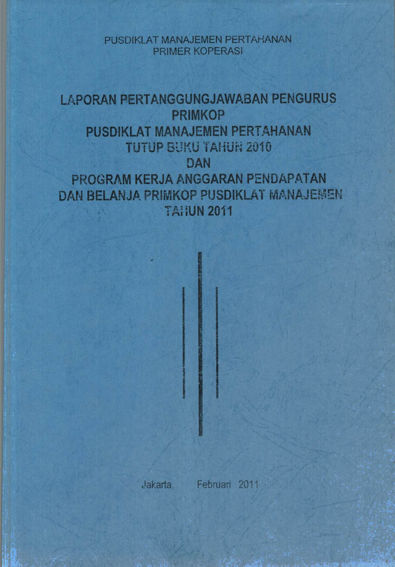 LAPORAN PETANGGUNG JAWABAN PENGURUS PRIMKOP