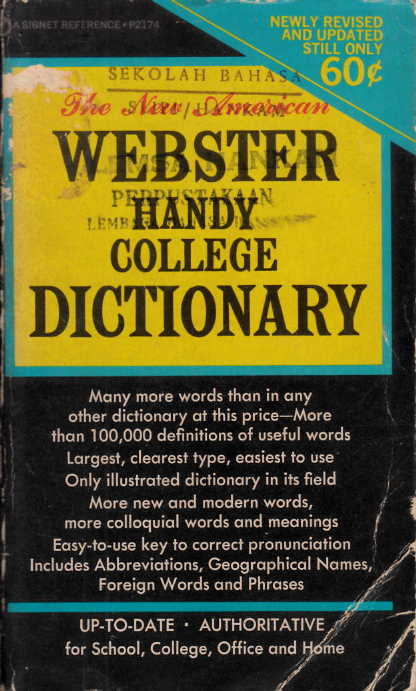 THE NEW AMERICAN WEBSTER HANDY COLLEGE DICTIONARY