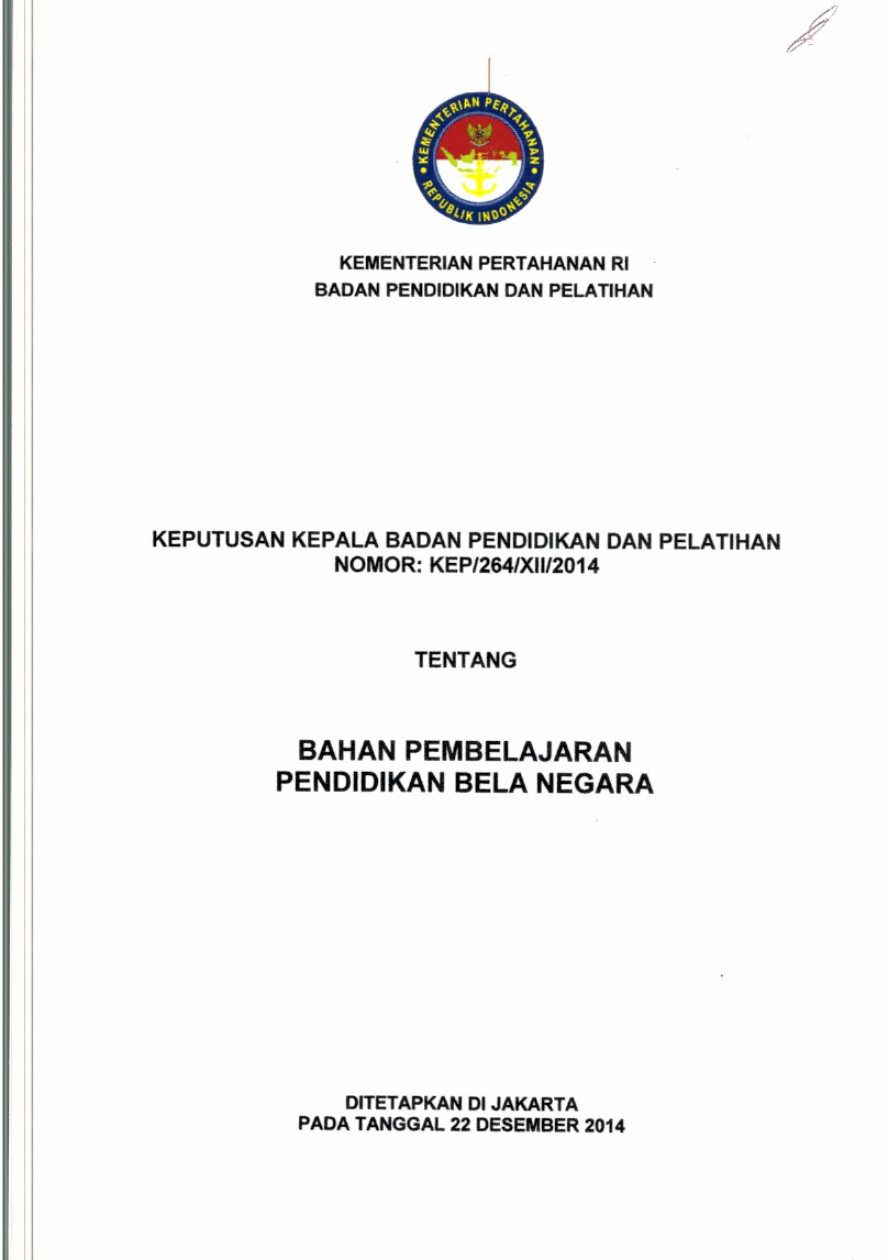 BAHAN PEMBELAJARAN PENDIDIKAN BELA NEGARA