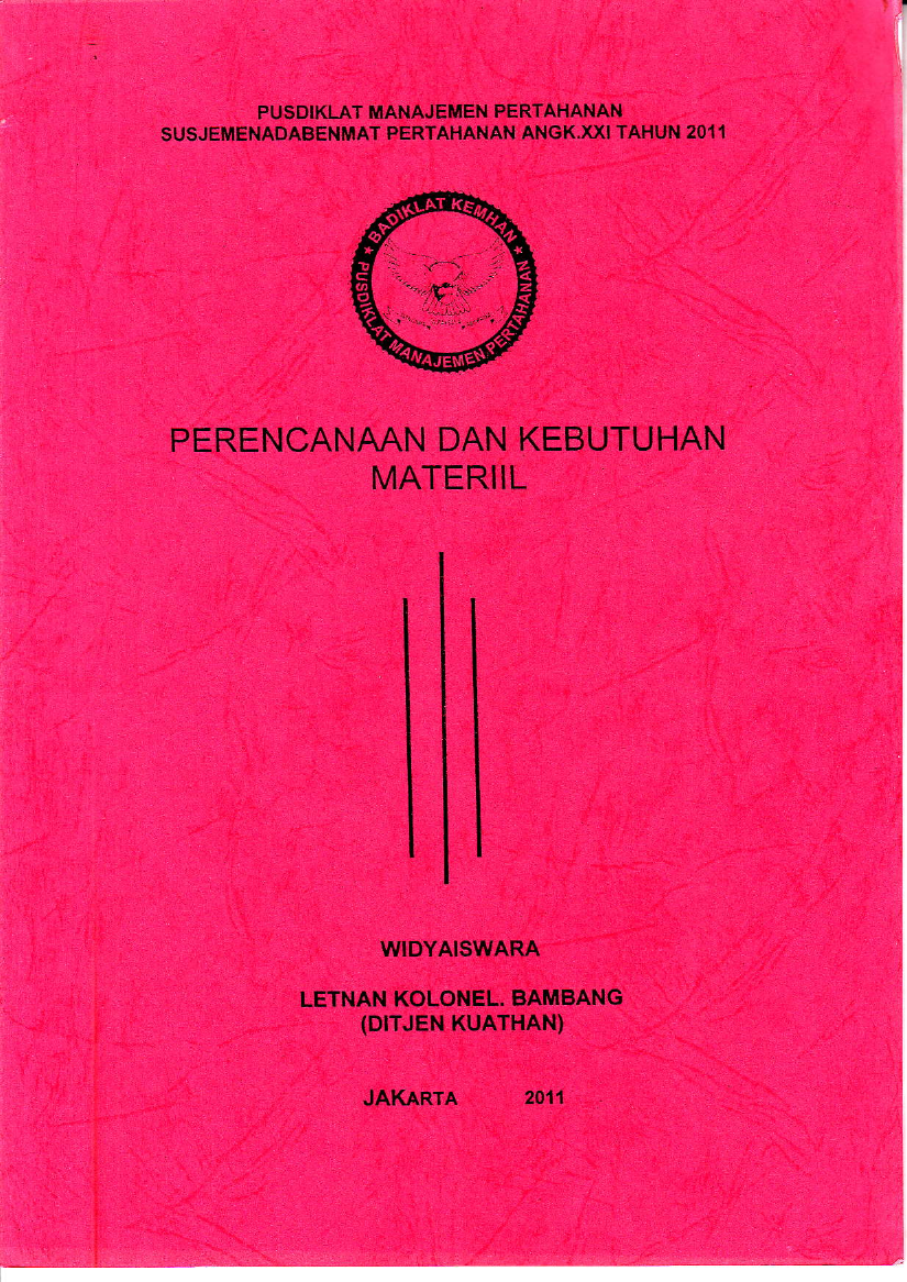 PERENCANAAN DAN KEBUTUHAN MATERIL