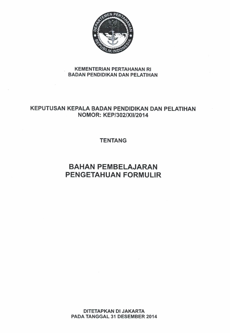 BAHAN PEMBELAJARAN PENGETAHUAN FORMULIR