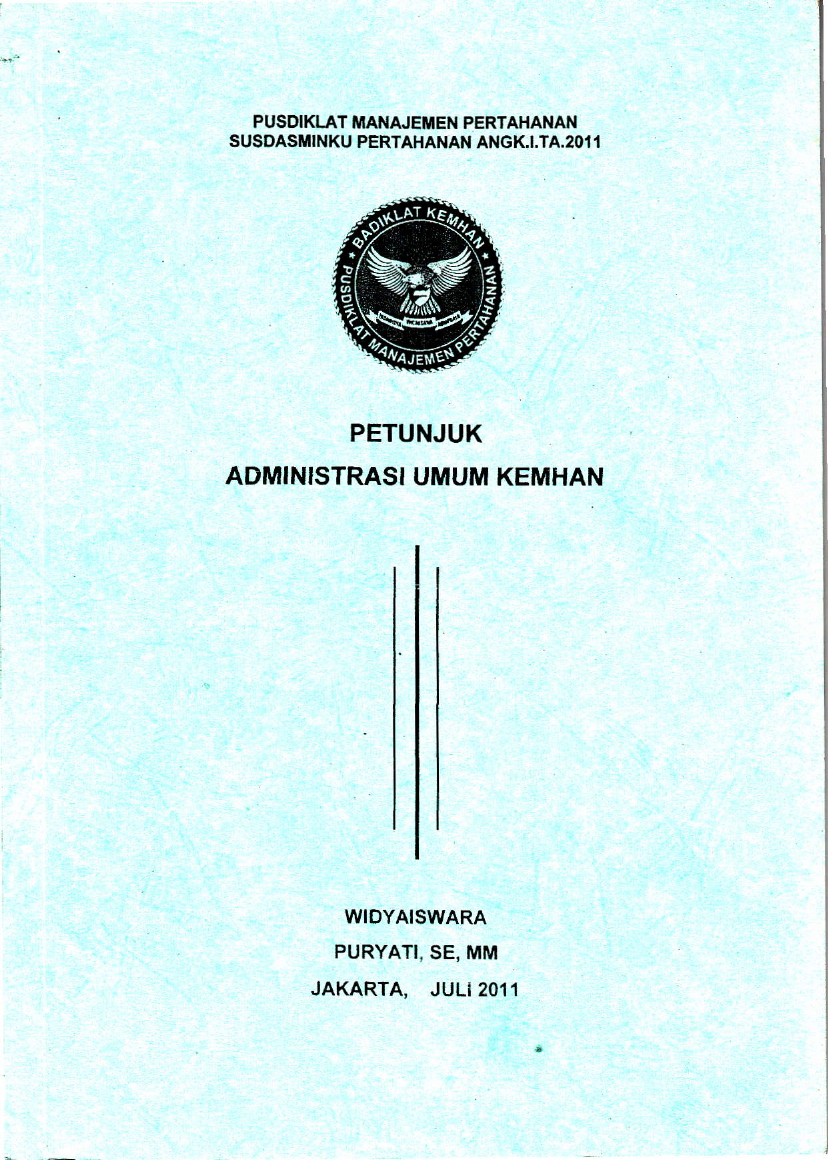 PETUNJUK ADMINISTRASI UMUM KEMHAN