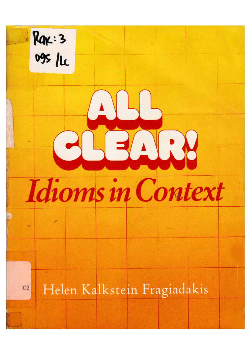 All Clear! Idioms in Context