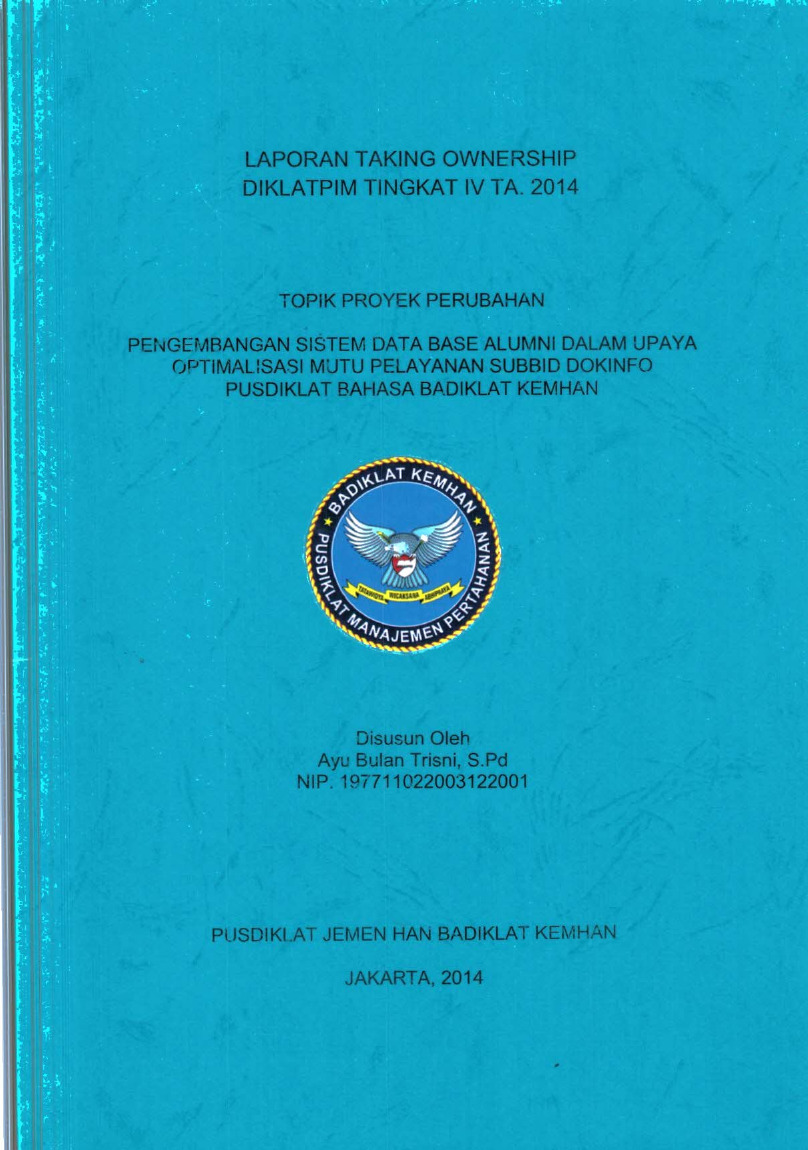 LAPORAN TAKING OWENERSHIP DIKLATPIM TINGKAT IV