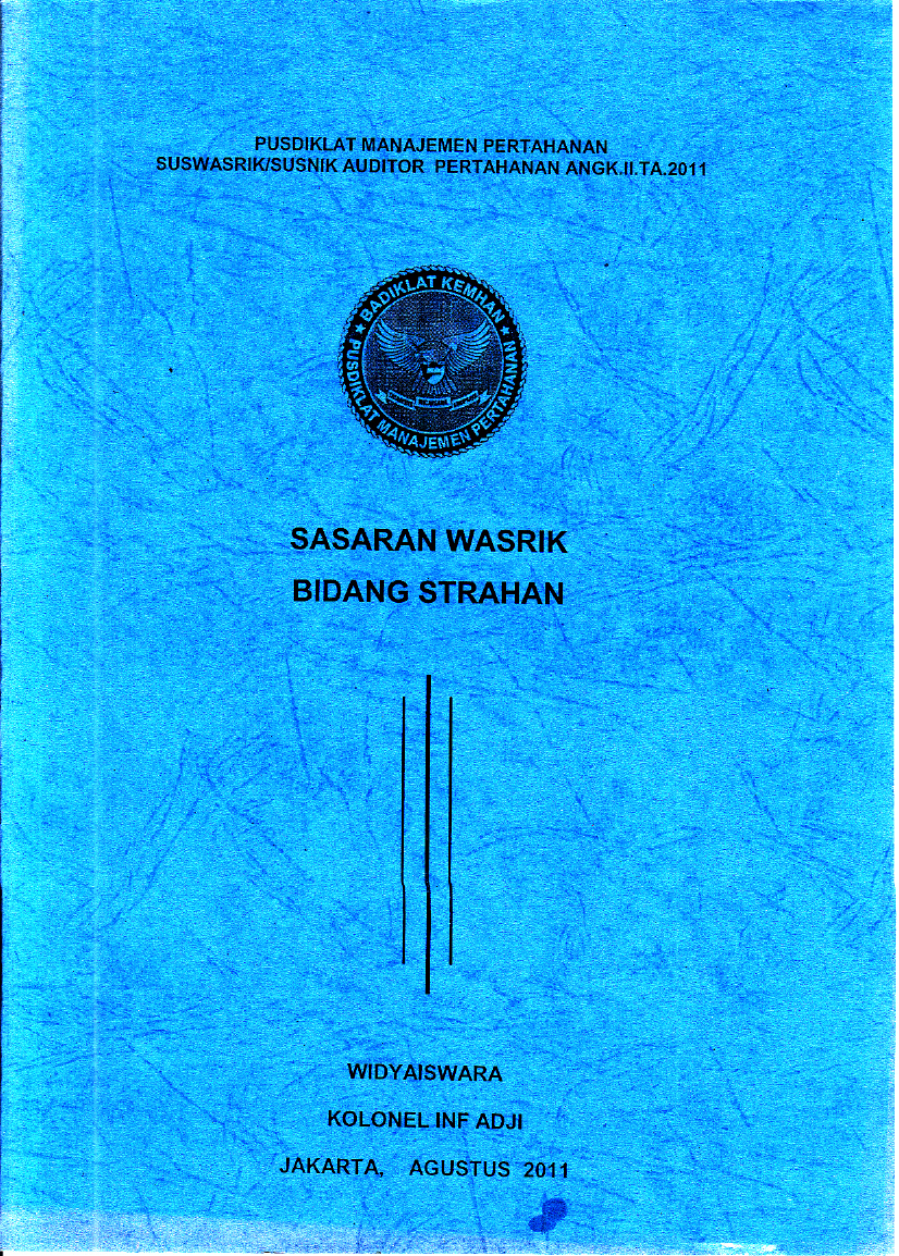 SASARAN WASRIK BIDANG STRAHAN